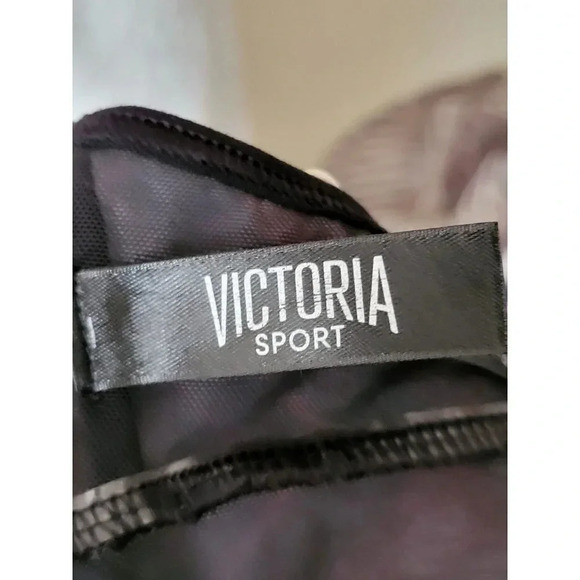Victoria's Secret Sports Bra Red Gold Spell Out Racerback Size Medium - Picture 6 of 7
